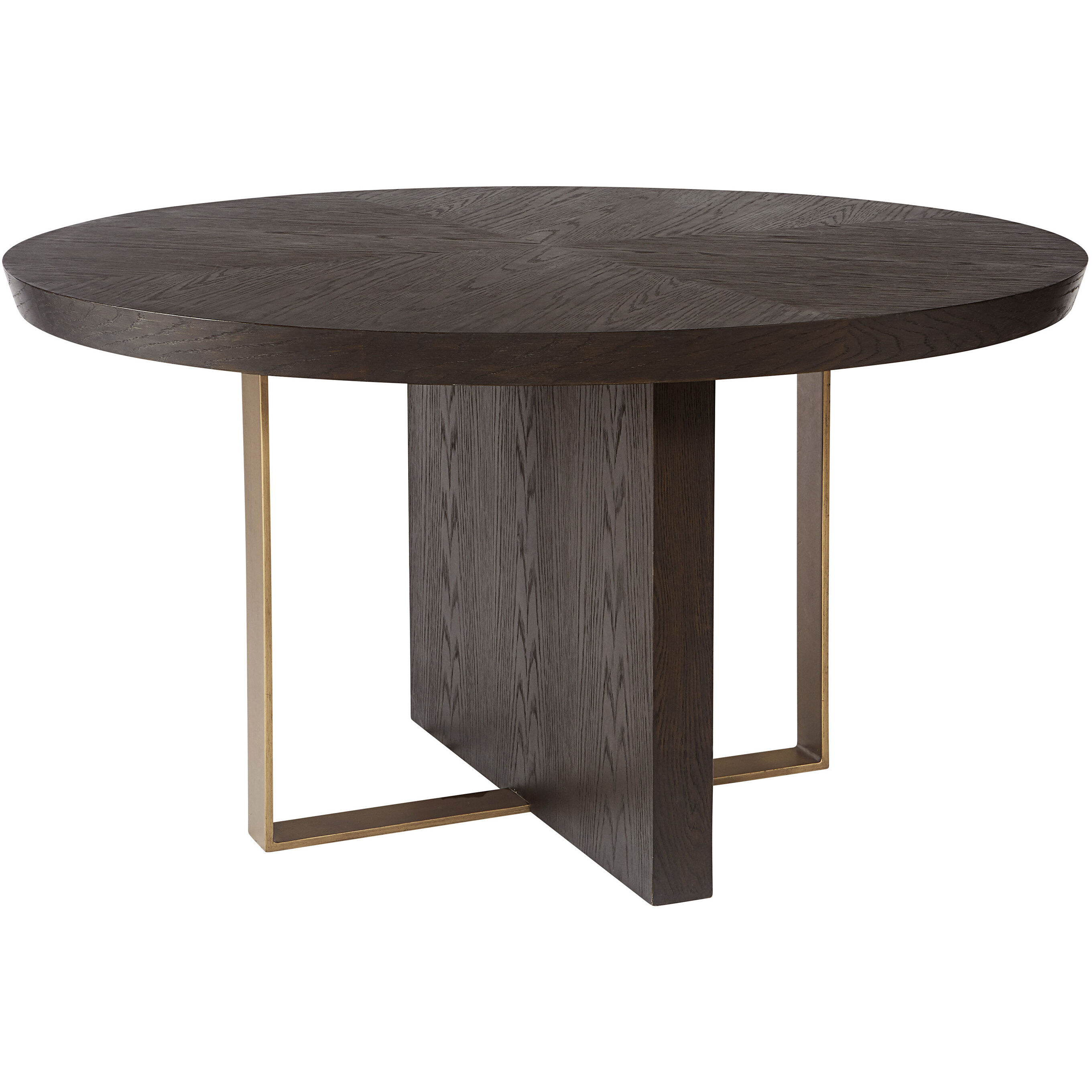 Lars 55 X 29.5 inch Espresso / Antique Brass Dining Table